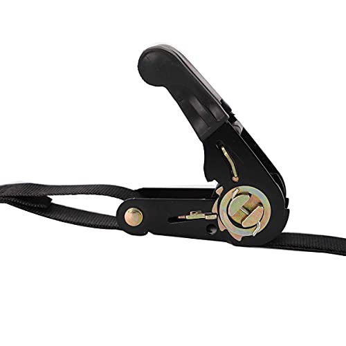Ratchet Tie Down Straps - 4 Pk - 1'' x 15 Ft Cargo Straps + Cam Buckle Straps 6PK 8FT Powersports Tie-Downs 1-Inch - product image 4