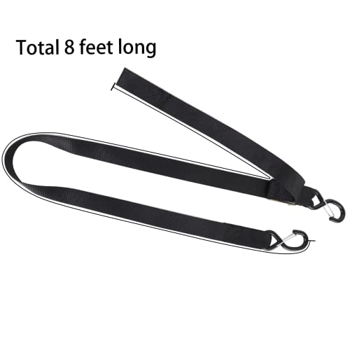 Motorcycle Tie Down Straps (2 Pack) 3,000lb Break Strength, 1.5 in X 8FT Heavy-Duty Cambuckle Tie Down Set+2PK 1.5" x 16' Heavy-Duty Tie Down Straps - product image 4