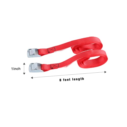 Cam Buckle Straps 6PK 8FT Powersports Tie-Downs+ 8PK Soft Loop Tie-Down Straps 1-1/16 x 18 inches - product image 6