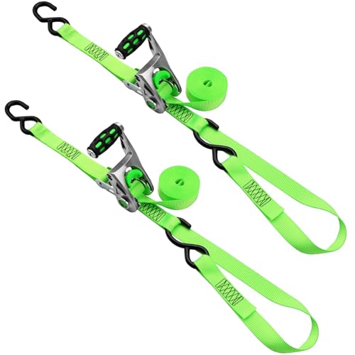 2PK Motorcycle Ratchet Straps 1in x 14ft Luggage Straps - product image 2