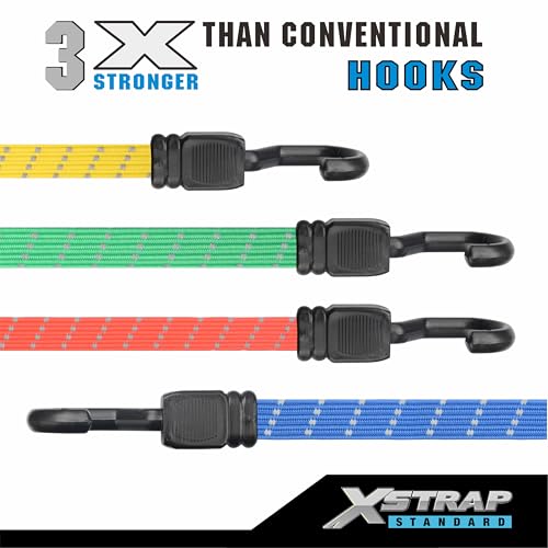 8-Pack Flat Reflective Bungee Cord with Hooks Elastic Strap - product image 4