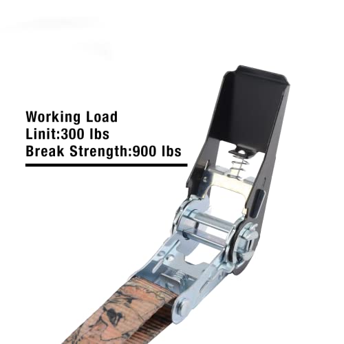 Ratchet Tie Down Straps - 8PK - 1'' x 10 ft - 900 LB Break Strength Cargo Straps - product image 6