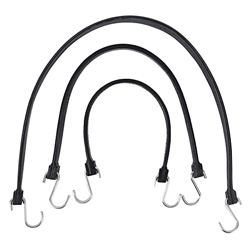 20PK Multiple Size Natural Rubber Tarp Straps + 10-Inch Mini Bungee Cords 20 Pieces Steel Hooks - product image 3