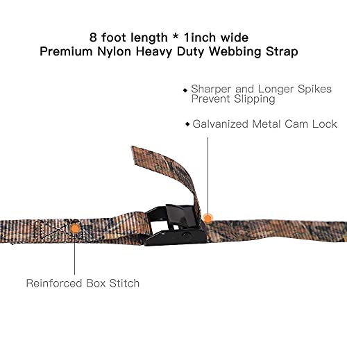Cam Buckle Straps 6PK 8FT Powersports Tie-Downs 1-Inch + Ratchet Tie Down Straps - 4 Pk - 1'' x 15 Ft - 630 Lbs Load Cap 1890 Lbs Break Strength-Cargo - product image 8