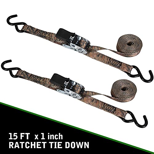 Cam Buckle Straps 6PK 8FT Powersports Tie-Downs 1-Inch + Ratchet Tie Down Straps - 4 Pk - 1'' x 15 Ft - 630 Lbs Load Cap 1890 Lbs Break Strength-Cargo - product image 6