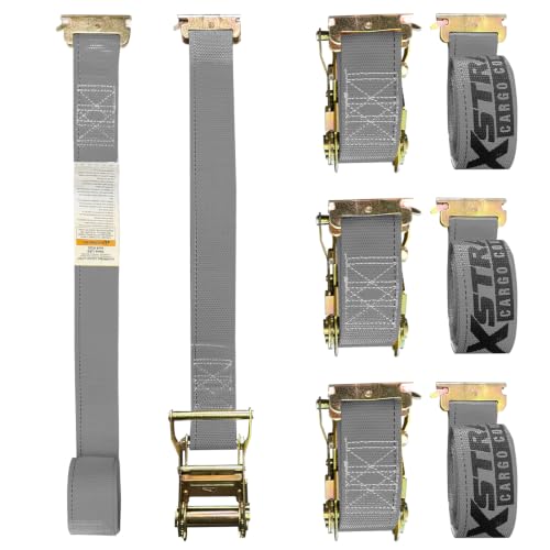 4-PK 2" x 16' E-Track Heavy Duty Ratchet Tie Down Straps - product image 2
