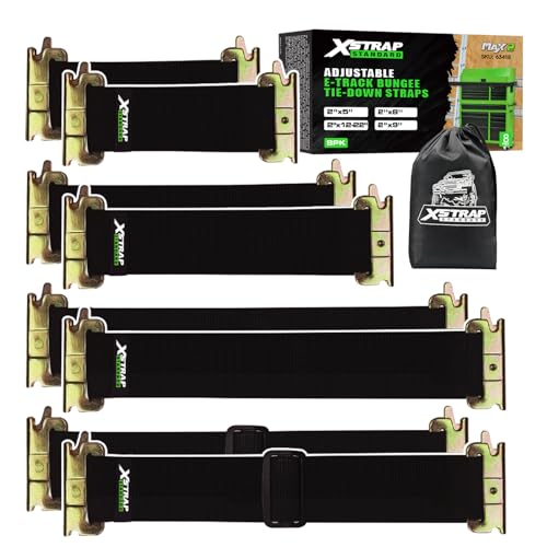 8 Pack E-Track Bungee Tie-Down Straps, Securing Straps Kit - product image 2