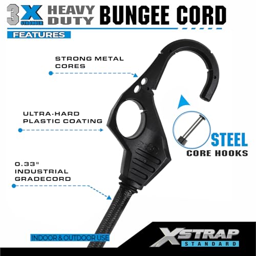 10PK 32-inch Heavy Duty Bungee Cords with Finger-Hole Hooks - product image 6