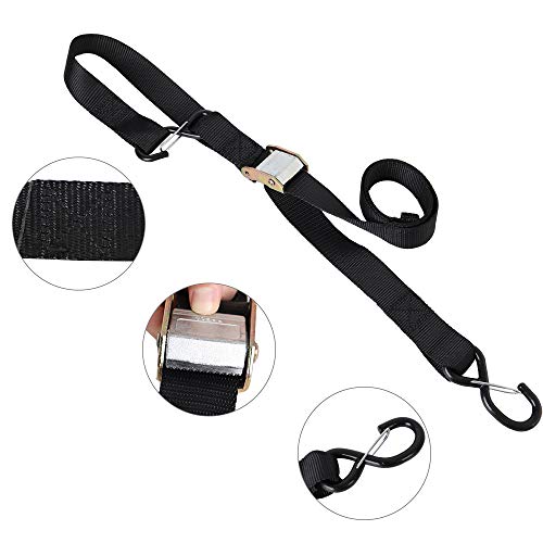 Motorcycle Tie Down Straps (2 Pack) 3,000lb Break Strength, 1.5 in X 8FT Heavy-Duty Cambuckle Tie Down Set+2PK 1.5" x 16' Heavy-Duty Tie Down Straps - product image 3