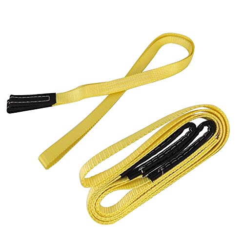 Heavy-Duty 2,000 LB Breaking Strength 50 FT Rope Hoist + 2PK 1''x8' Lift Sling Web Strap/Wear Guard End - product image 6