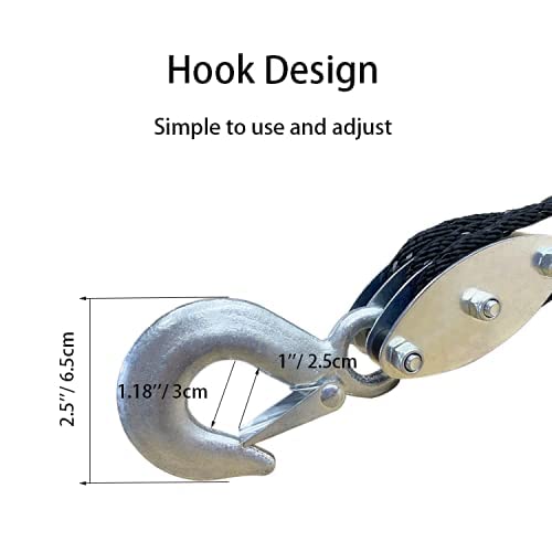 Heavy-Duty 2,000 LB Breaking Strength 50 FT Reflective Rope Hoist + 8PK 1-1/16 x 18 inches Soft Loop Tie-Down Straps - product image 4