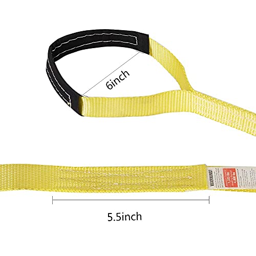 2PK 8FT Lift Sling Web Strap/Wear Guard End + 2PK Universal Recovery Tow Hooks 10000LBS - product image 4