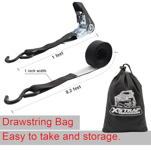 Ratchet Tie Down Straps 8PK 1'' x 10 ft - 900 LB Break Strength Cargo Straps - product image 3