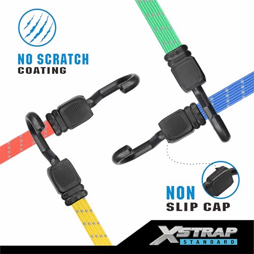 8-Pack Flat Reflective Bungee Cord with Hooks Elastic Strap - product image 5