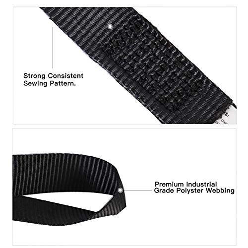 Heavy-Duty 2,000 LB Breaking Strength 50 FT Reflective Rope Hoist + 8PK 1-1/16 x 18 inches Soft Loop Tie-Down Straps - product image 8