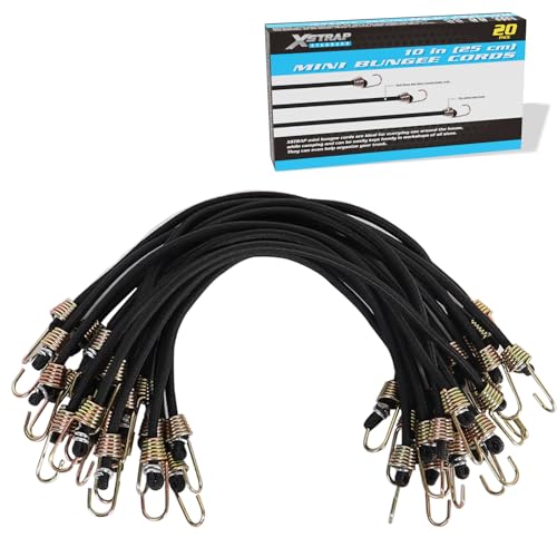 10-Inch Mini Bungee Cords with Hook, 20 Pcs Elastic Straps - product image 2