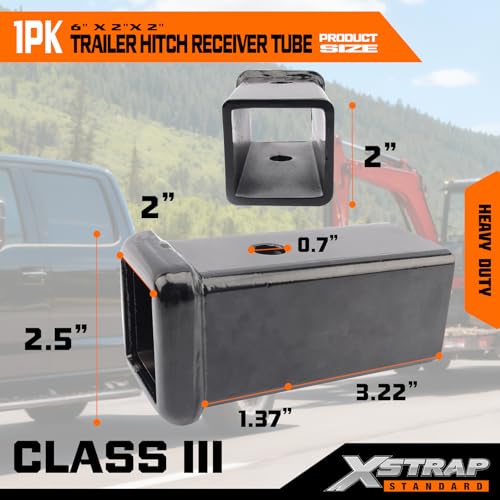 2" Hitch Reducer Sleeve Carbon Steel Adapter, Heavy Duty Carbon Steel Hitch Convertor for Tractor RV Truck Bike Rack Cargo Carrier Towing Usefor Track - product image 4