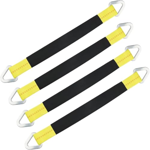 4 PK 2" x 27FT Ratchet Straps + 36" x 2" Axle Straps - product image 4