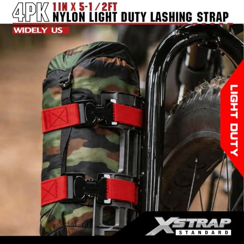 4PK 1" x 5-1/2ft Lashing Straps with Alligator Thumb Buckle - product image 3
