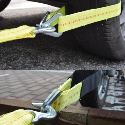 4 PK 2" x 27FT Ratchet Straps + 36" x 2" Axle Straps - product image 6