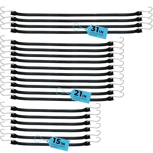 Multi Size 20PK EPDM Bungee Cords Natural Rubber Tarp Strap - product image 2