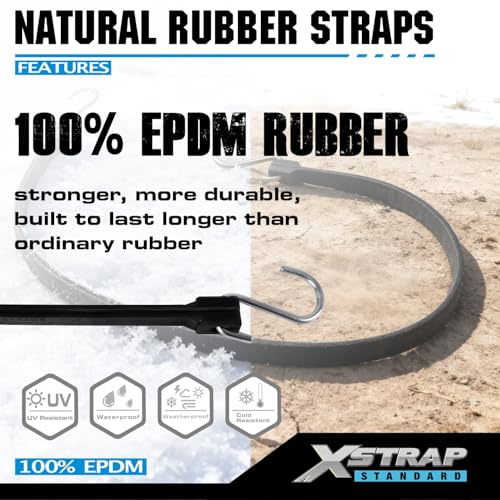 Multiple Size Natural Rubber Bungee Cords 20PK Tarp Straps - product image 4
