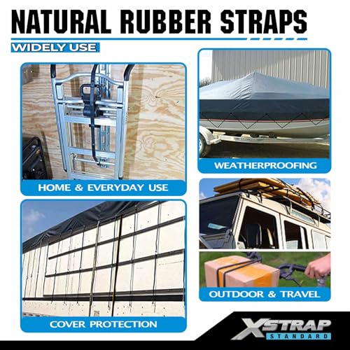 Multi Size 20PK EPDM Bungee Cords Natural Rubber Tarp Strap - product image 3