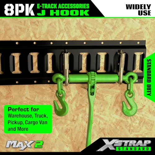 8-PK Heavy Duty E Track J Hooks 2 in Steel Tie Down Anchors - product image 3