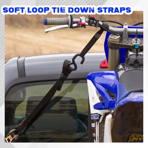 Ratchet Tie Down Straps - 6 Pack 1" x 15' - 1890 lbs Breaking Strength+ 4 Pk - 1'' x 15 Ft - 630 Lbs Load Cap Ratchet Tie Down Straps - product image 6