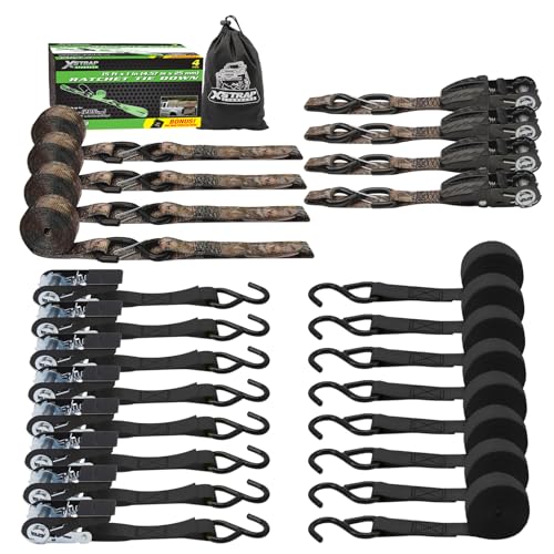Ratchet Tie Down Straps 8PK 1'' x 10 ft - 900 LB Break Strength Cargo Straps - product image 2
