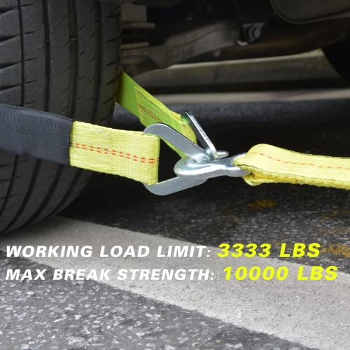 Heavy-Duty 2,000 LB Breaking Strength 50 FT Rope Hoist + 4 Pack of 36 x 2" Axle Strap with Protective Sleeve and D-Ring - product image 8