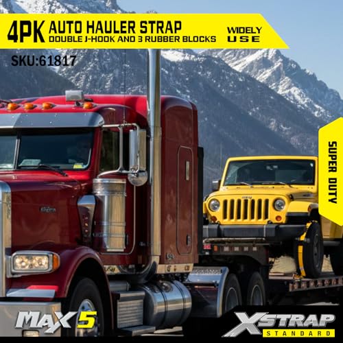 4PK Autohauler Car Tie Down 2" x 11' Ratchet Trailer Straps - product image 8