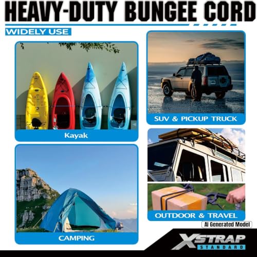 20 Pieces Premium Bungee Cords Assortment - Includes 20”, 24”, 30”, 35”, 40” Bungee Cords with Hooks - product image 3