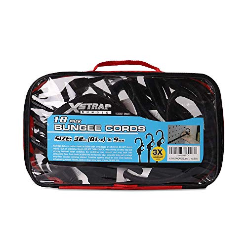 2 Pk 1.5" x 6' Ratchet Tie Down with Soft Loop + Heavy Duty Bungee Cords 10PK 32-Inch Finger-Hole Black - product image 7