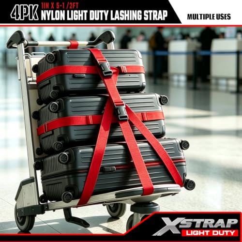 4PK 1" x 5-1/2ft Lashing Straps with Alligator Thumb Buckle - product image 7