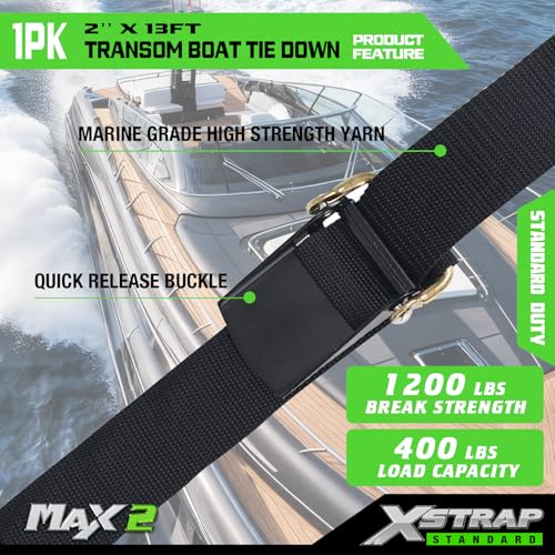 1PK 2" x13' Boat Trailer Transom Straps Adjustable Tie-Down - product image 7