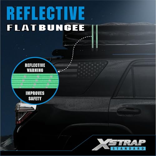 8-Pack Flat Reflective Bungee Cord with Hooks Elastic Strap - product image 6