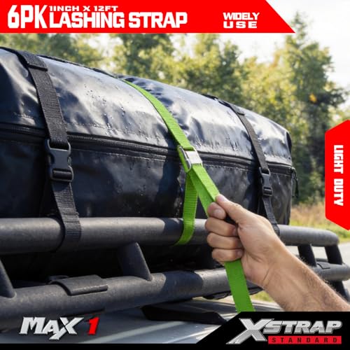 Cambuckle Tie Down Strap 6-Pack 1"x12' Cargo Lashing Straps - product image 3