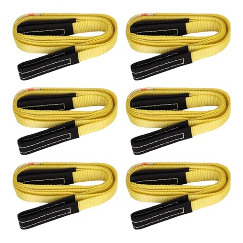 6PK 1"x8' Lift Sling Straps Wear Guard End Heavy Duty Strap - product image 2