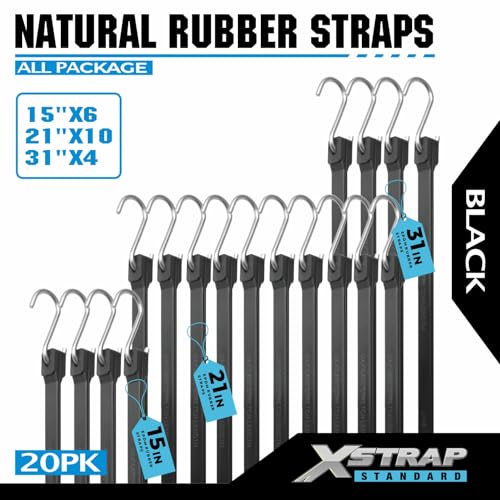 Multi Size 20PK EPDM Bungee Cords Natural Rubber Tarp Strap - product image 6