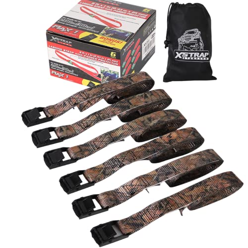 Ratchet Tie Down Straps - 8PK - 1'' x 10 ft - 900 LB Break Strength Cargo Straps - product image 8
