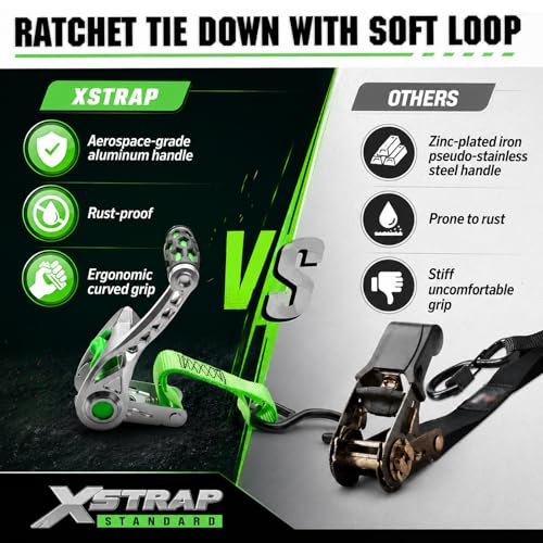 2PK Motorcycle Ratchet Straps 1in x 14ft Luggage Straps - product image 4