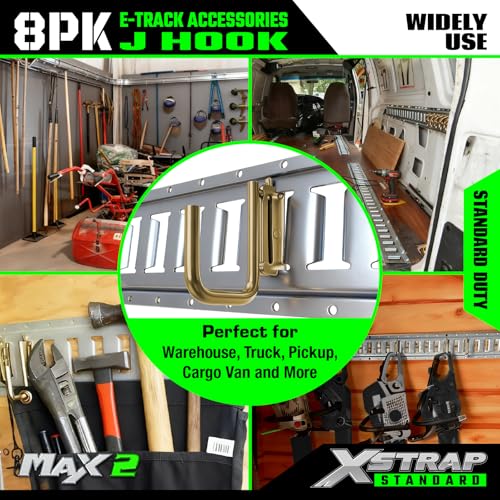 8-PK Heavy Duty E Track J Hooks 2 in Steel Tie Down Anchors - product image 4