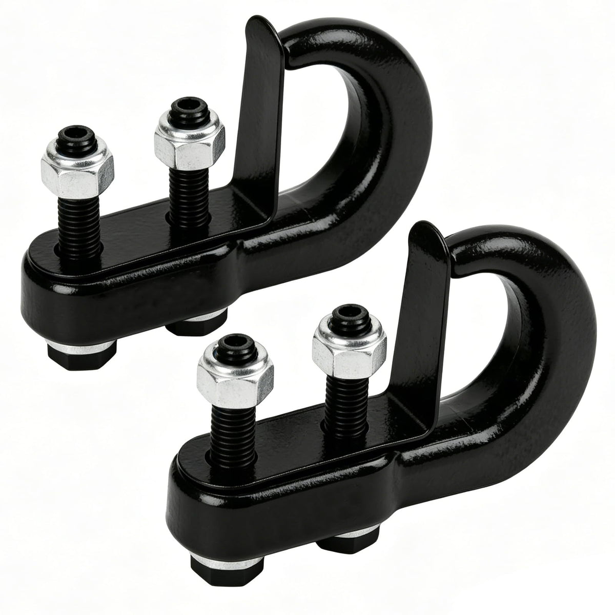 2PK Universal Recovery Tow Hooks with Spring Clip 10000LBS