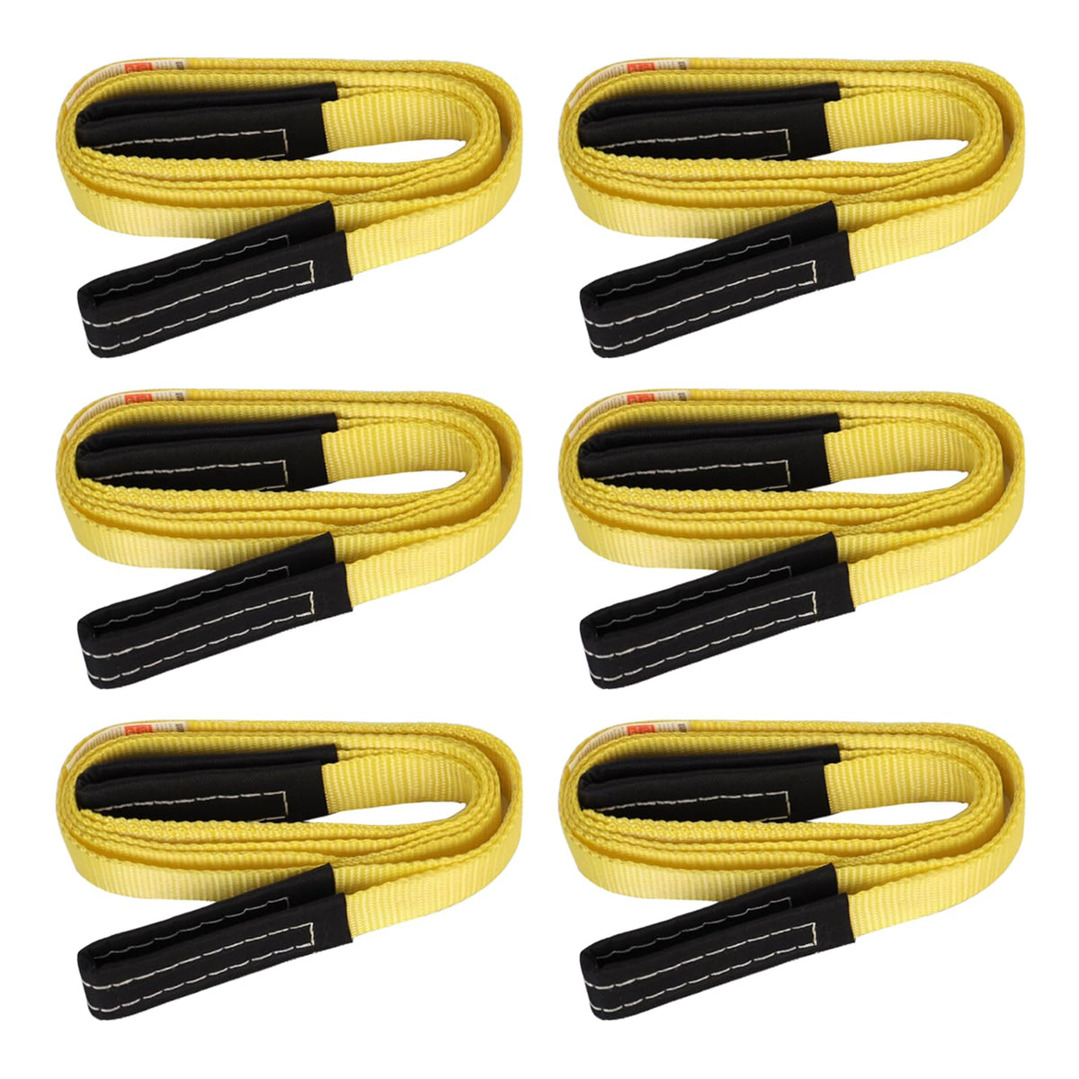 6PK 1"x8' Lift Sling Straps Wear Guard End Heavy Duty Strap