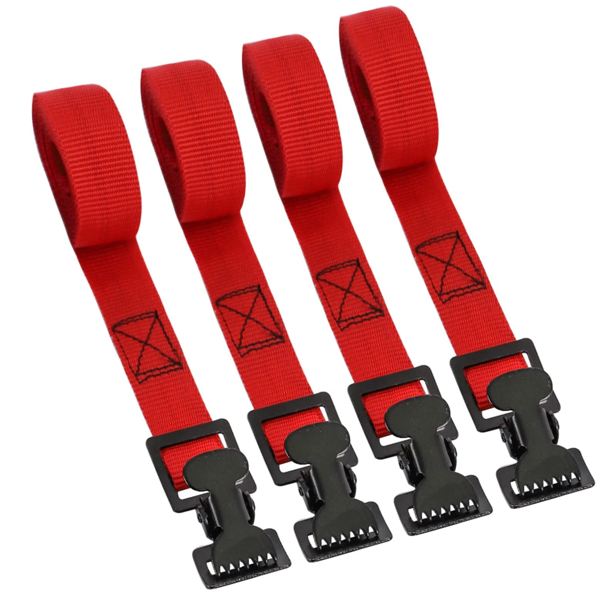 4PK 1" x 5-1/2ft Lashing Straps with Alligator Thumb Buckle